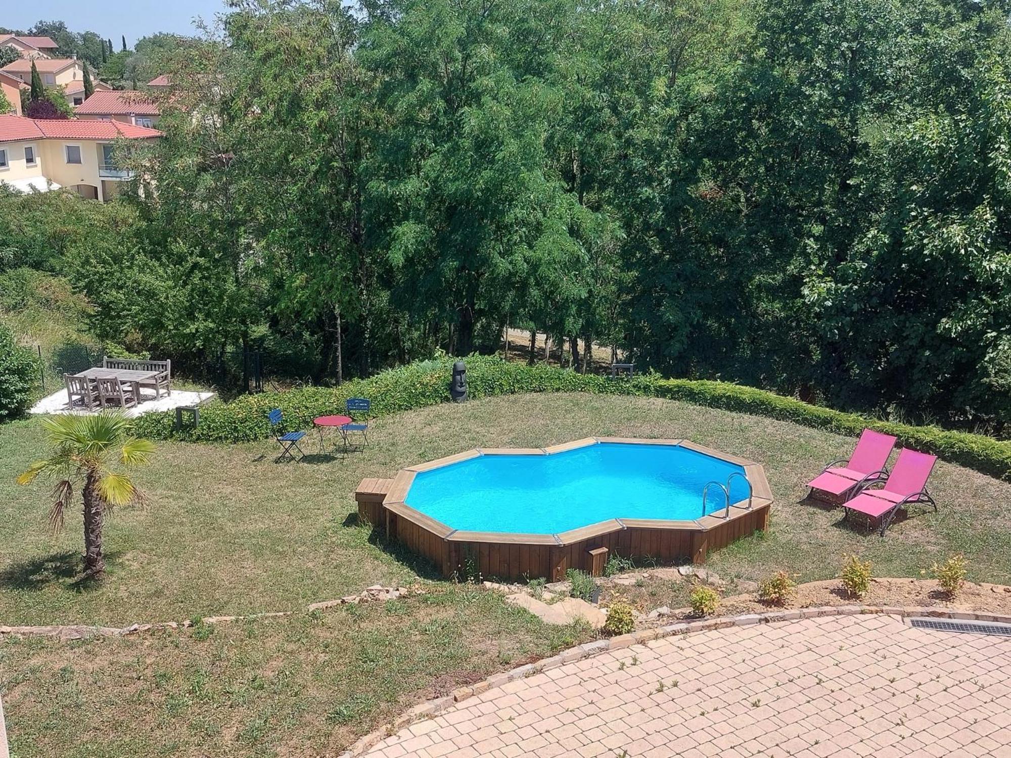 Comme Dans Un Ecrin - T2 De 50 M² Avec Jardin, Terrasse Et Piscine Lägenhet Vernaison Exteriör bild