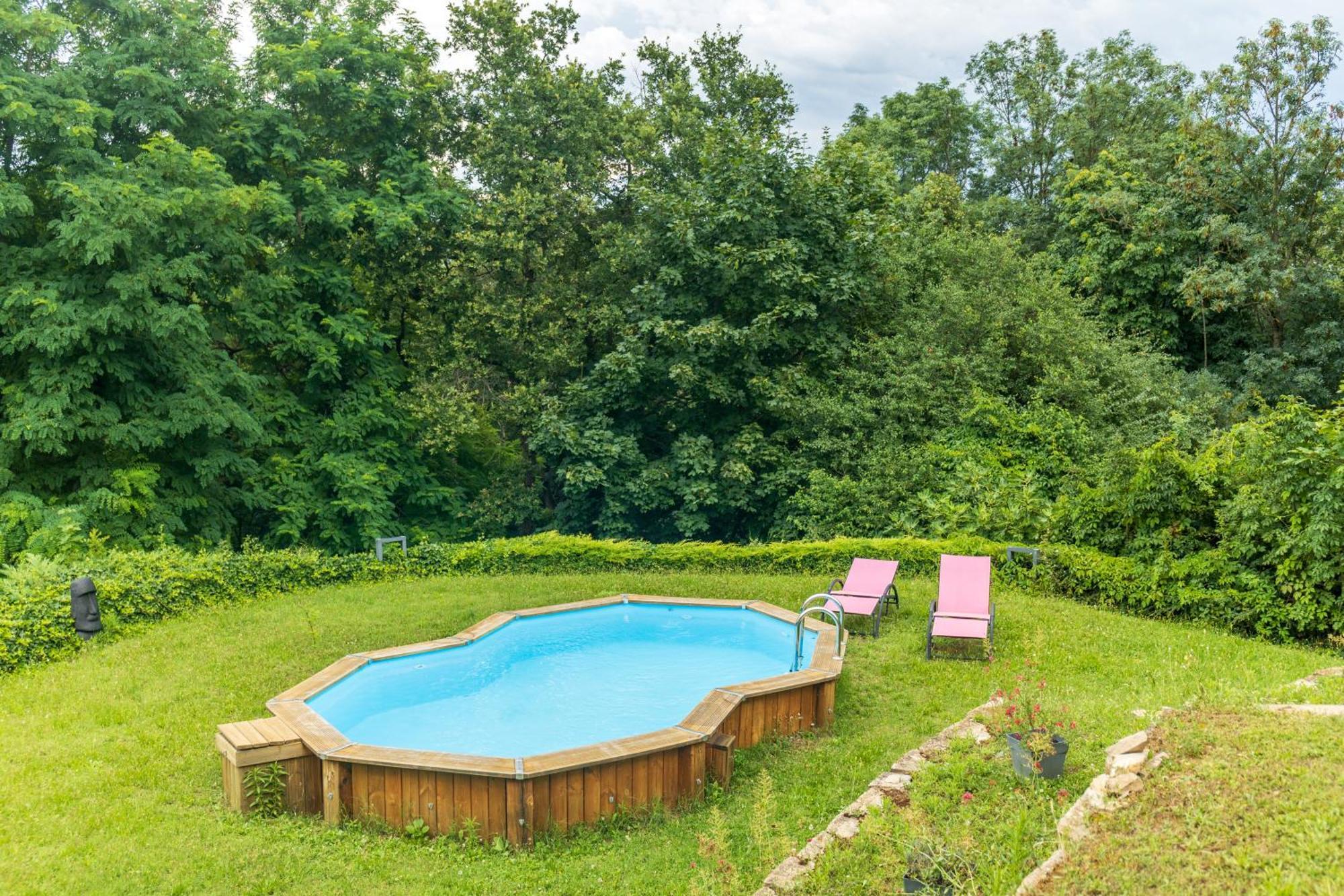 Comme Dans Un Ecrin - T2 De 50 M² Avec Jardin, Terrasse Et Piscine Lägenhet Vernaison Exteriör bild